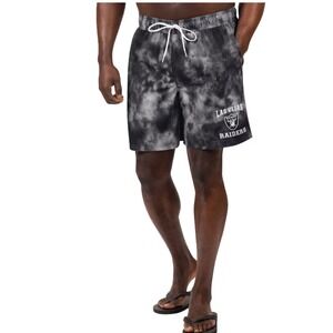 Las Vegas Raiders Men's G-III Change Up Volley Swimming Trunks Gray Size Medium